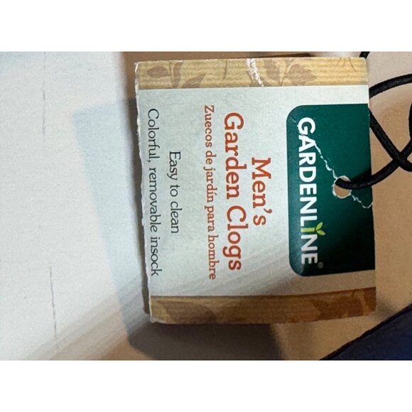 Gardenline mens Garden Clogs Size 9-10 Easy-Clean Blue Removable Patterned Inso - Picture 11 of 12